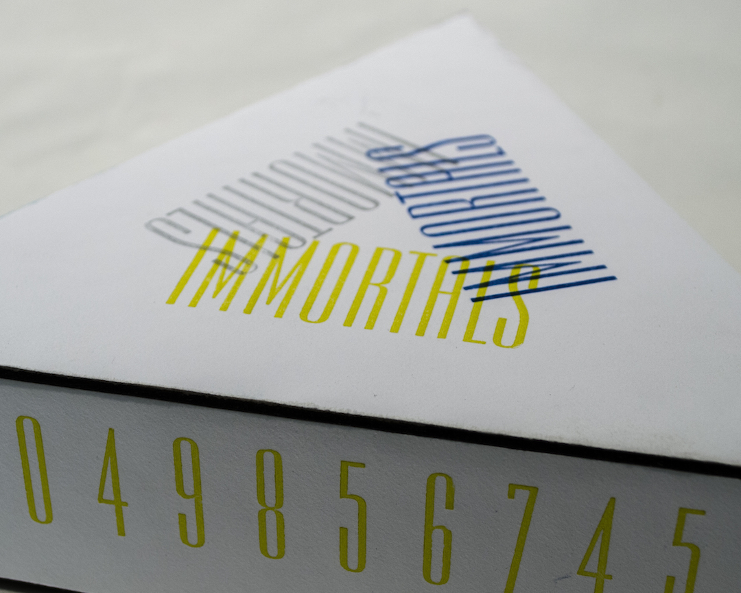 Immortals letterpress book
